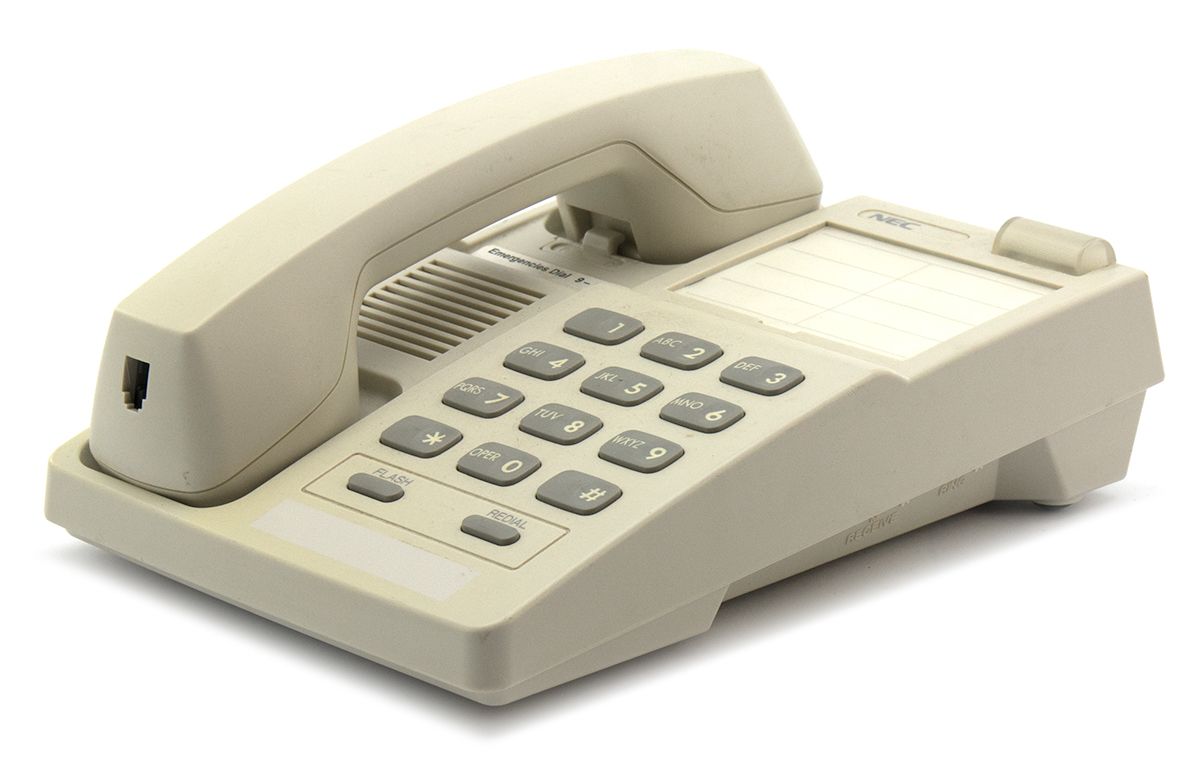 NEC DTP-1-2 White Analog Phone - Grade A Refurbished - NEC (Nippon Electric Company) refurbished available on PCLiquidations
