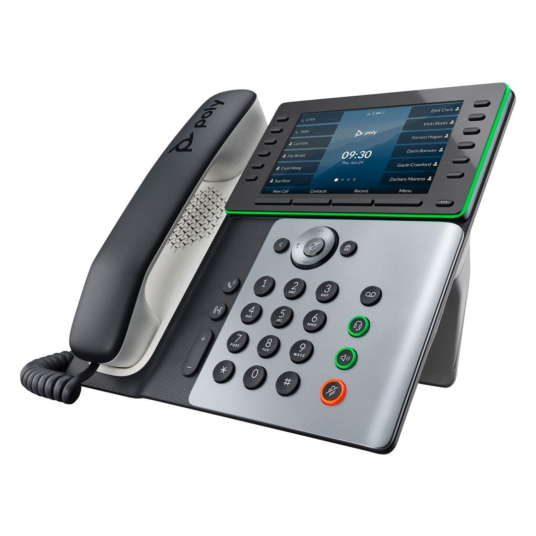 Poly Edge E500 IP Desk Phone with PSU Refurbished - N/A (Il existe plusieurs marques avec le nom "Poly", il refurbished available on PCLiquidations