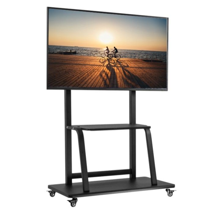 Buy VIVO Black Heavy Duty Mobile TV Cart Refurbished - $211.19 VIVO Black Heavy Duty Mobile TV Cart Refurbished - refurbished available on PCLiquidations