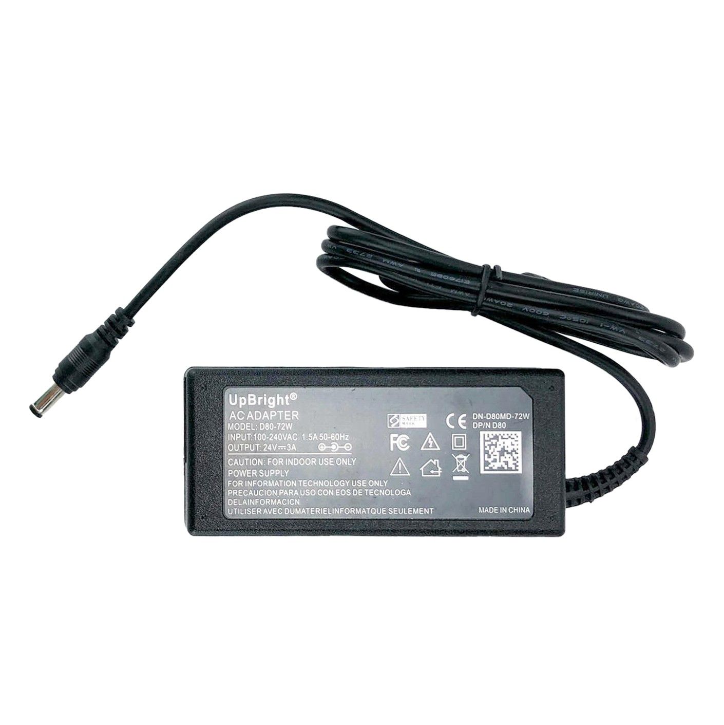 UpBright D80-72W 24V 3A Power Adapter - Refurbished Refurbished -  refurbished available on PCLiquidations