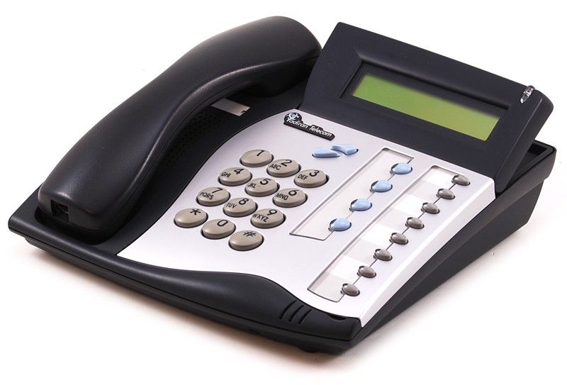 Tadiran Coral Flexset 120D Charcoal Display Phone - Silver Face Refurbished -  refurbished available on PCLiquidations