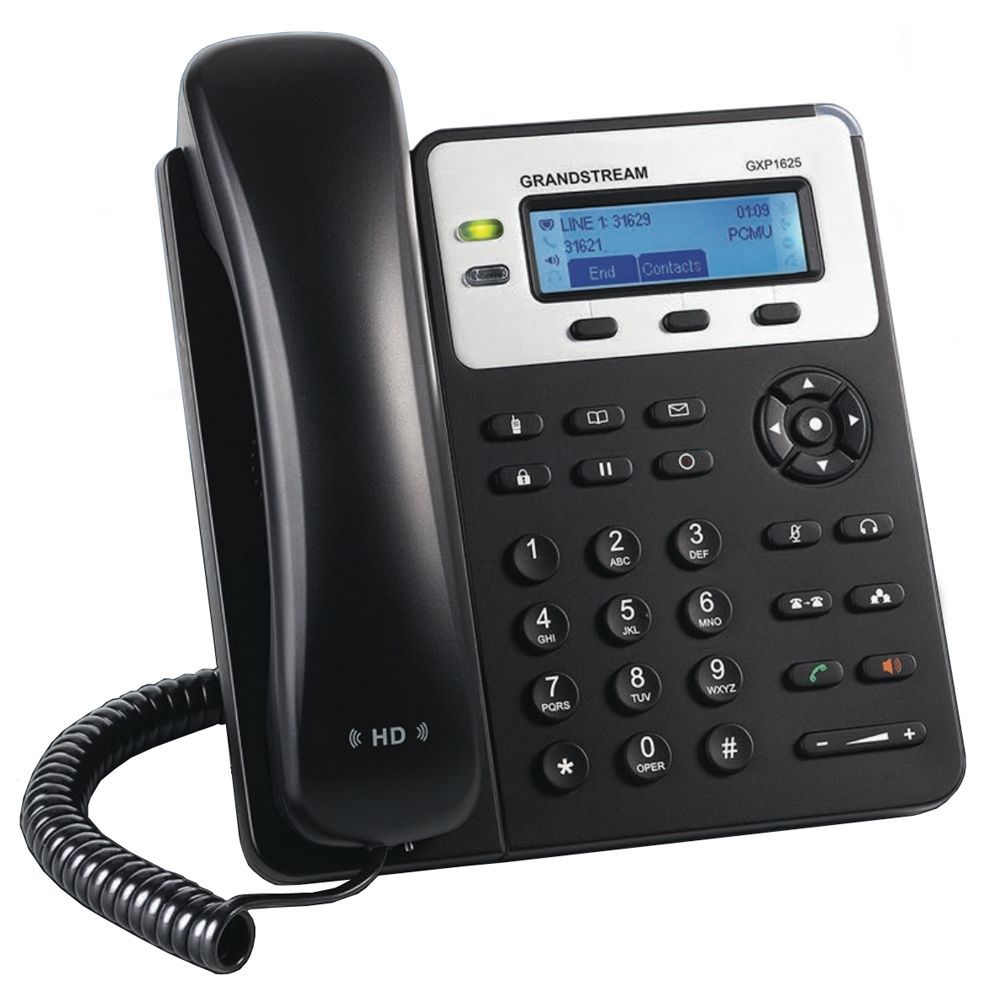 Grandstream GXP1625 HD 2-Line IP Phone w/PoE Refurbished - Grandstream refurbished available on PCLiquidations