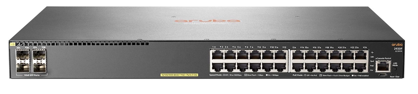 HPE Aruba 2930F 24G PoE+ 4SFP Switch Refurbished - Hewlett Packard Enterprise (HPE) refurbished available on PCLiquidations