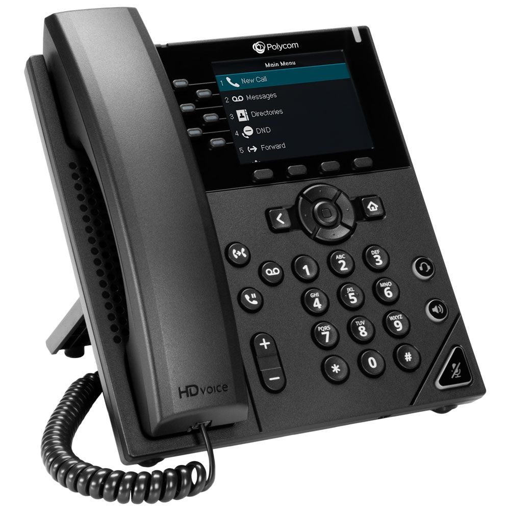 Poly VVX 350 Black IP Display Speakerphone - Grade A Refurbished - N/A (Il existe plusieurs marques avec le nom "Poly", il refurbished available on PCLiquidations