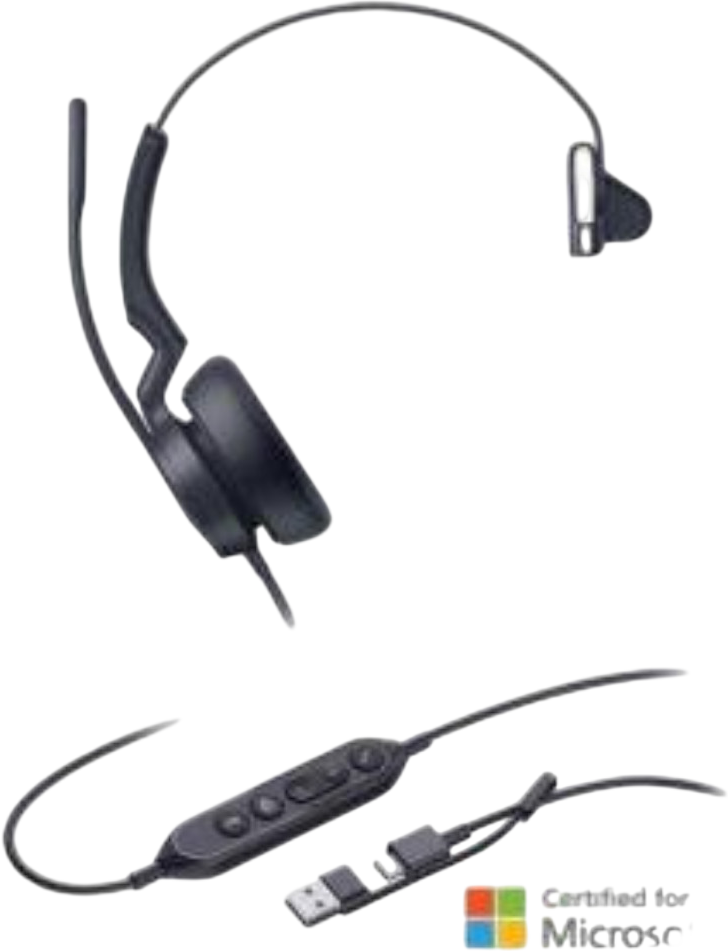 Yealink UH46 Mono Wired USB C/A Headset - Teams Refurbished - Yealink refurbished available on PCLiquidations