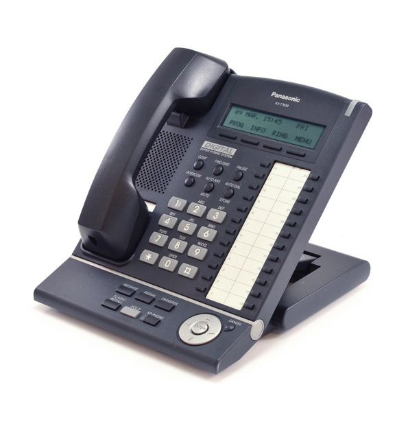 Panasonic KX-T7633-B 24 Button Digital Display Phone Charcoal - Refurbished Refurbished - Panasonic refurbished available on PCLiquidations