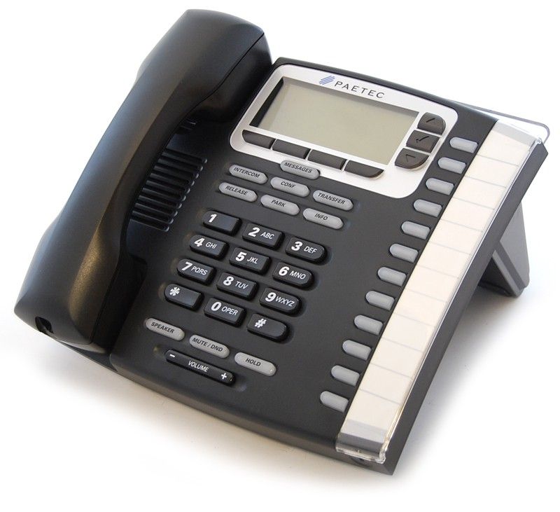 Paetec 9212P 12-Button Black IP Display Speakerphone - Grade B Refurbished -  refurbished available on PCLiquidations