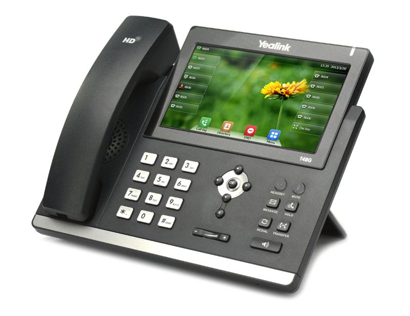 Yealink T48G 26-Button Black Touchscreen IP Phone - Grade A Refurbished - Yealink refurbished available on PCLiquidations