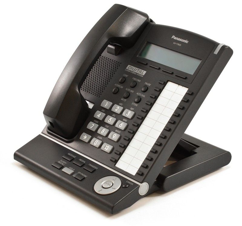 Panasonic KX-T7630-B 24-Button Charcoal Digital Display Telephone - Grade A Refurbished - Panasonic refurbished available on PCLiquidations