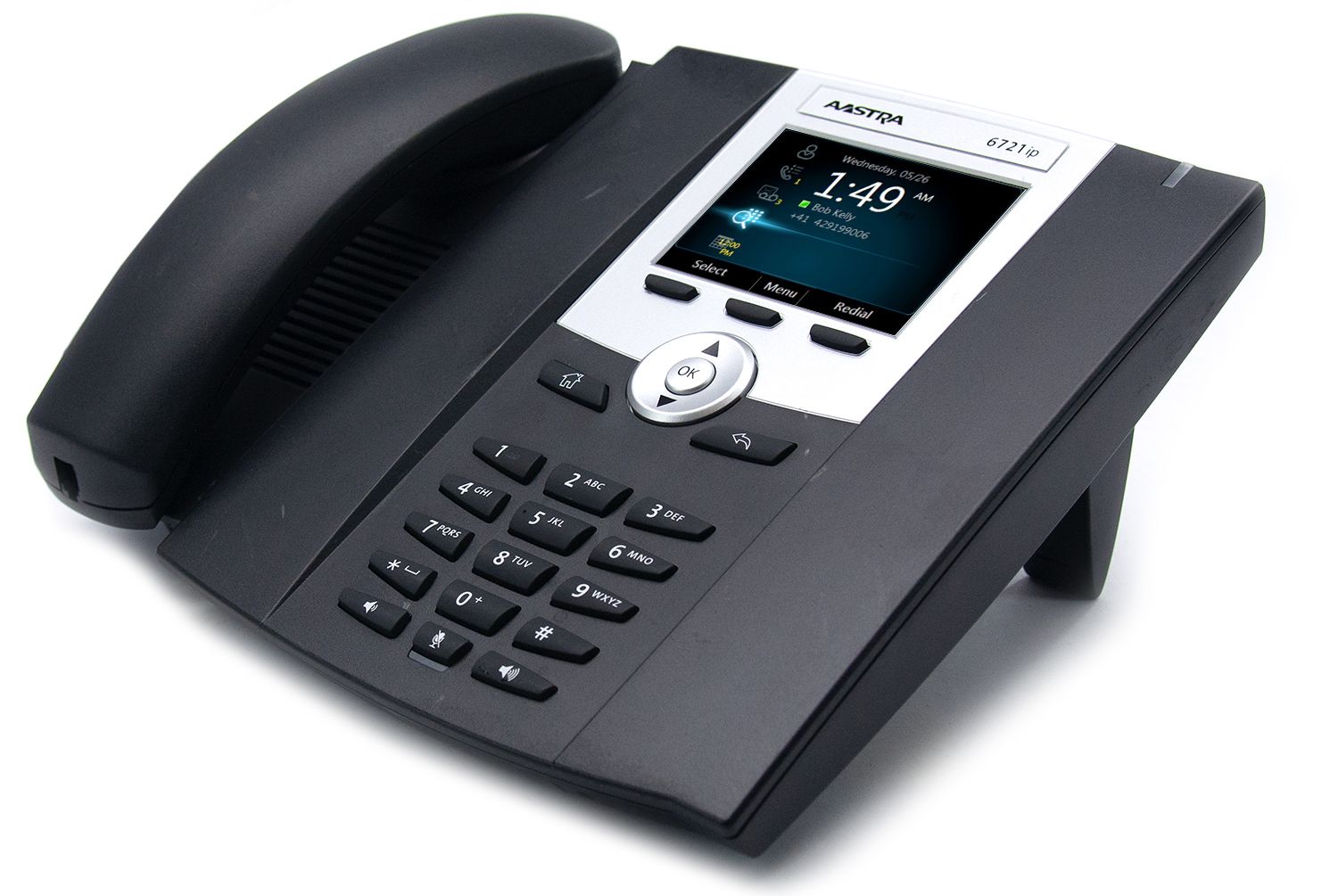 Aastra 6721ip 6-Button Black Phone - Grade A Refurbished -  refurbished available on PCLiquidations