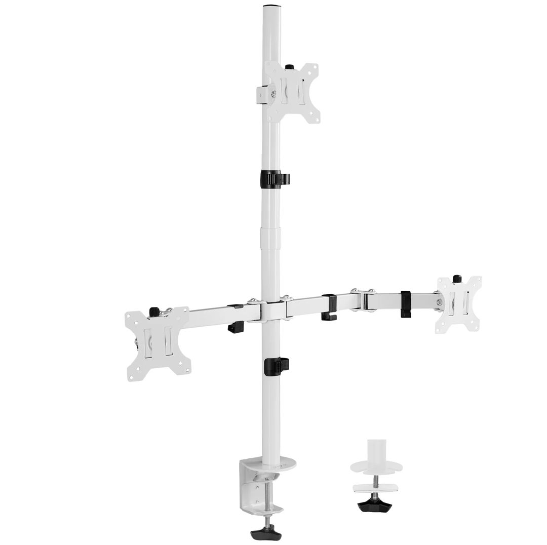 VIVO Triple Monitor Desk Mount - White Refurbished -  refurbished available on PCLiquidations