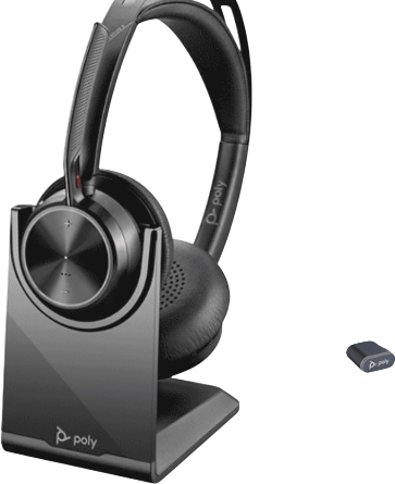Poly Voyager Focus 2 USB-C-C Headset + USB-C/A Adapter + Charging Stand Refurbished - N/A (Il existe plusieurs marques avec le nom "Poly", il refurbished available on PCLiquidations