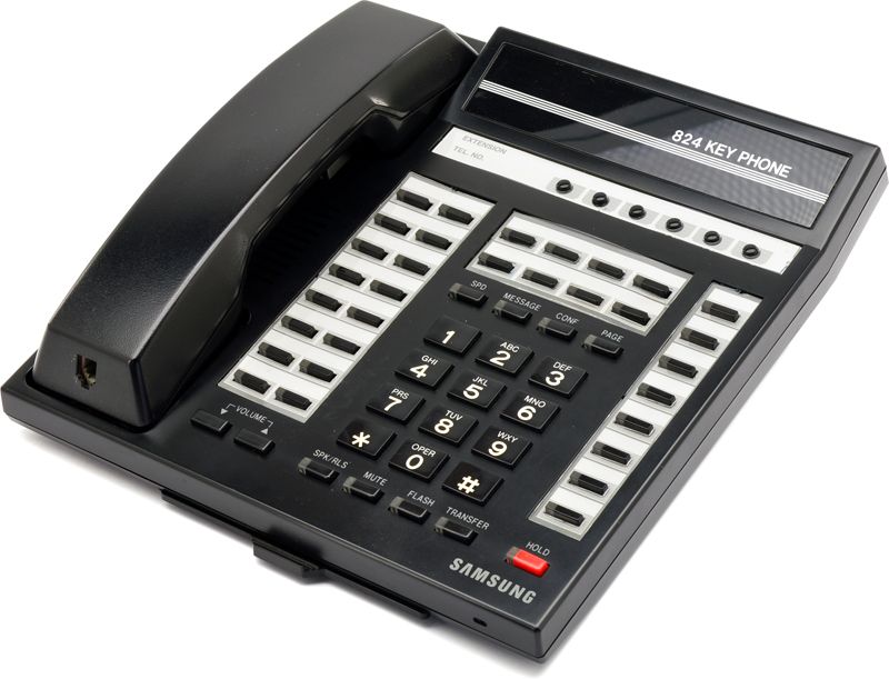 Samsung Prostar 824 24-Button Black Phone - Grade A Refurbished - Samsung refurbished available on PCLiquidations