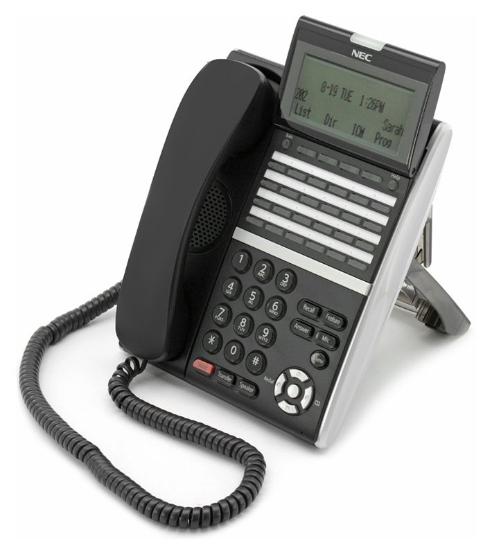 NEC Univerge DTZ-24D-3 24-Button Black Display Phone (650004) Refurbished - NEC (Nippon Electric Company) refurbished available on PCLiquidations