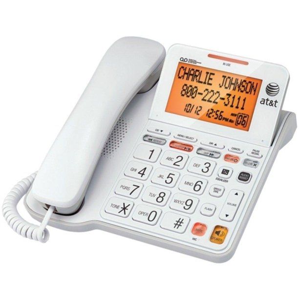 AT&T ATT-CL4940 Corded Standard Phone w/ Answering System and Large Display Refurbished - AT&T refurbished available on PCLiquidations