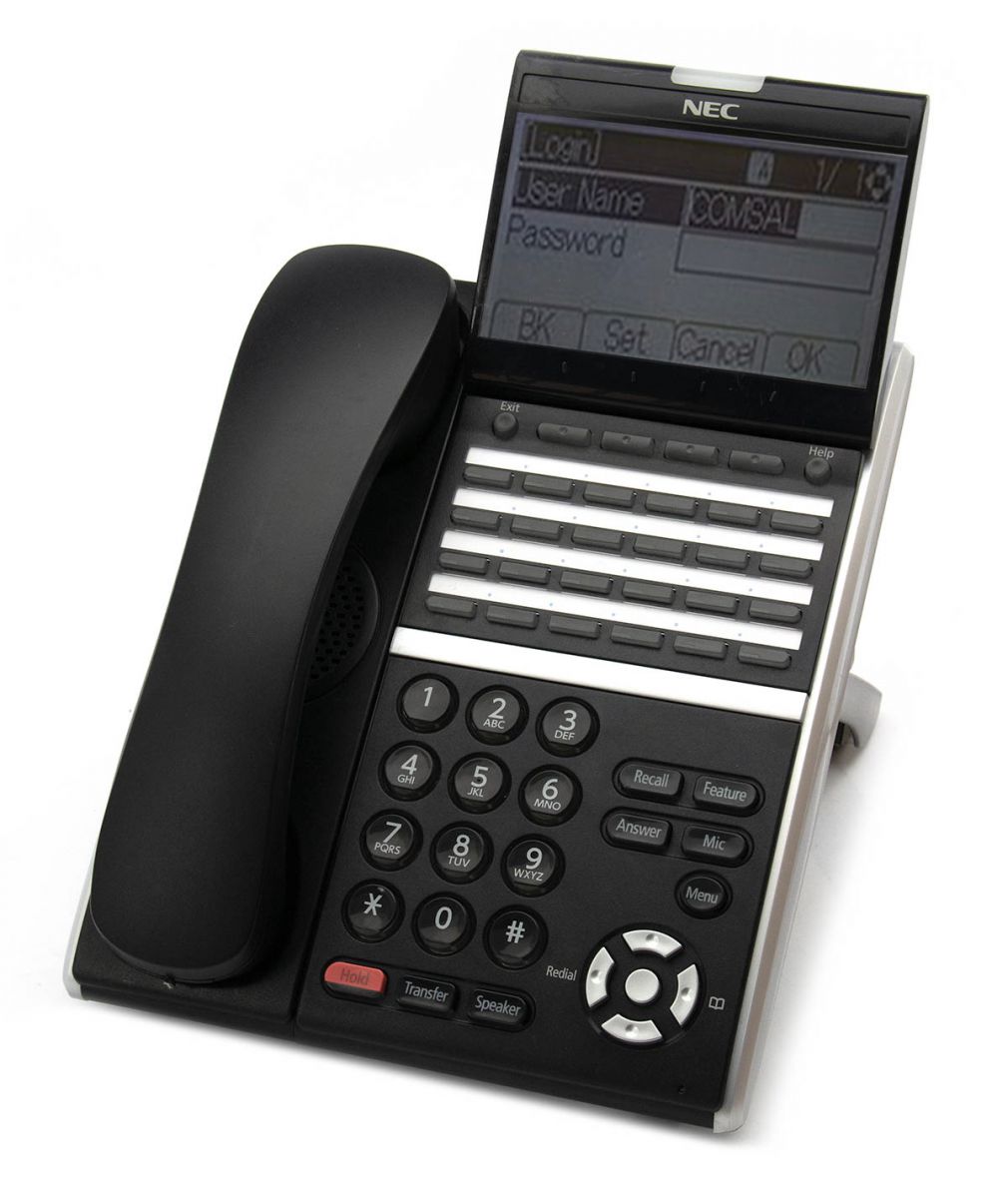 NEC DT830 ITZ-24CG-3 24-Button Black Color LCD IP Phone (660136) - Grade A Refurbished - NEC (Nippon Electric Company) refurbished available on PCLiquidations