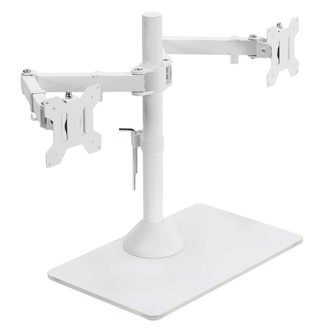 VIVO Dual Monitor Desk Stand - White Refurbished -  refurbished available on PCLiquidations