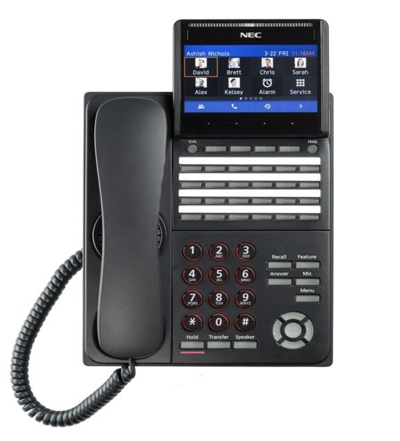 NEC DT930 ITK-24CG-1 24-Button Color Display IP Phone - Black Refurbished - NEC (Nippon Electric Company) refurbished available on PCLiquidations