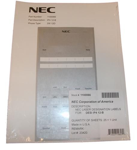 Buy NEC SL1100 12-Button Paper DESI - Silver - 25 Pack Refurbished - $26.99 NEC SL1100 12-Button Paper DESI - Silver - 25 Pack Refurbished - NEC (Nippon Electric Company) refurbished available on PCLiquidations