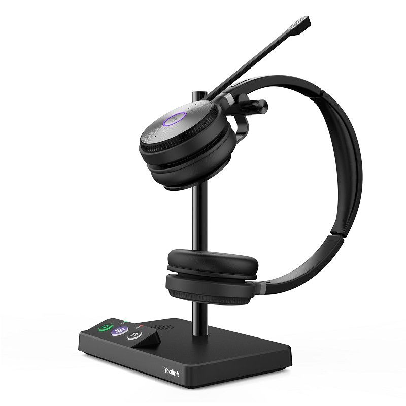 Yealink WH62 Microsoft Teams Wireless DECT Dual-Ear Headset Refurbished - Yealink refurbished available on PCLiquidations