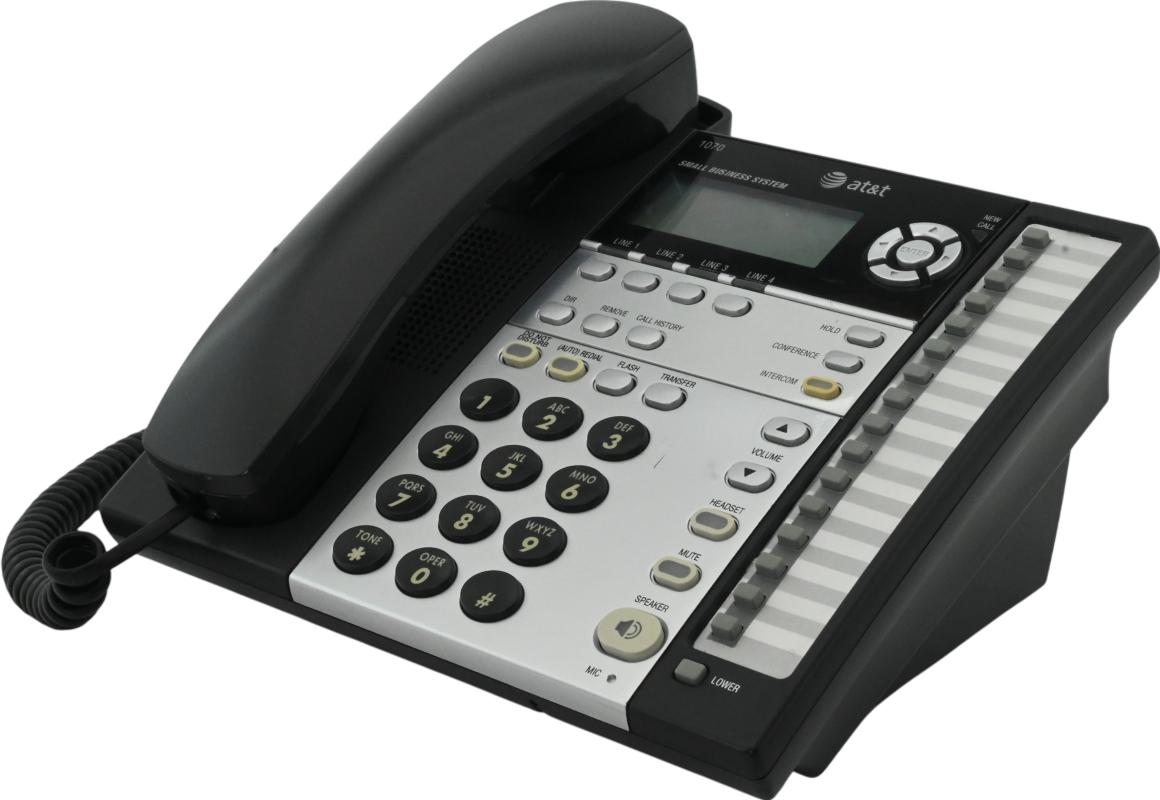 AT&T 1070 4-Line Display Speakerphone (Black) w/CID - Grade A Refurbished - AT&T refurbished available on PCLiquidations