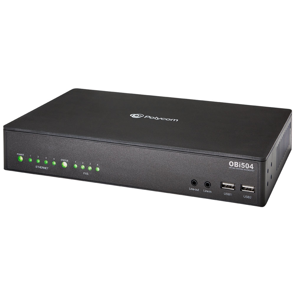 Polycom OBi504 4-Port ATA Voice Adapter 4 FXS Refurbished - Polycom refurbished available on PCLiquidations
