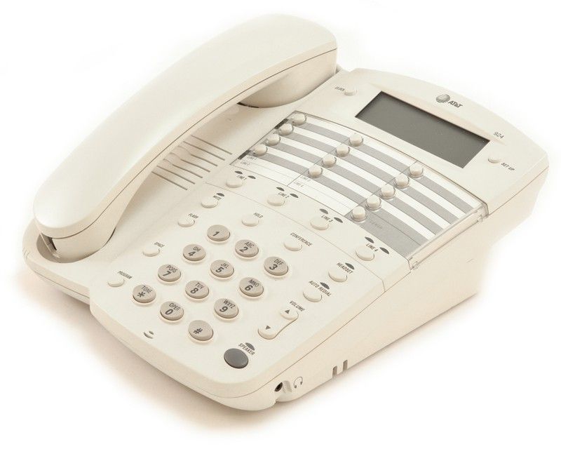 AT&T 924 16-Button White Analog Display Speakerphone - No Stand - Grade A Refurbished - AT&T refurbished available on PCLiquidations