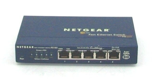 Netgear FS105 5-Port Fast Ethernet Switch - Refurbished Refurbished - Netgear refurbished available on PCLiquidations