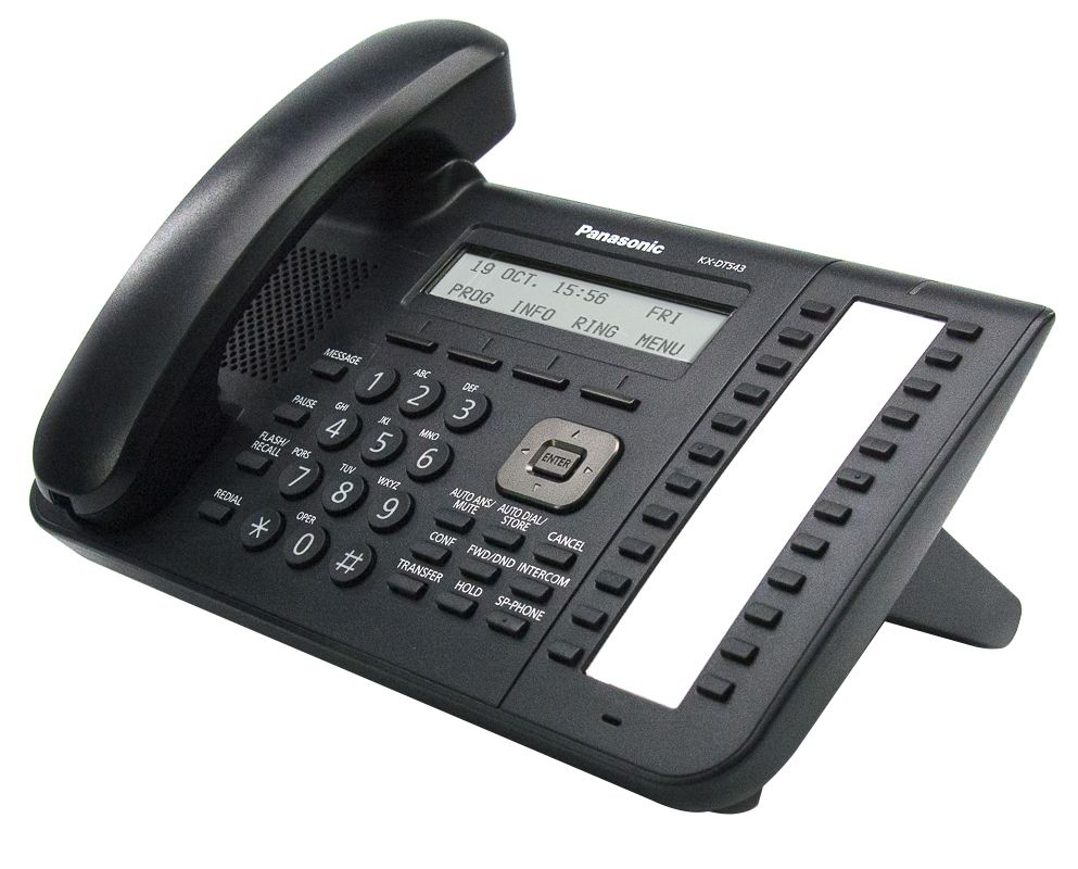 Panasonic KX-DT543-B Black Digital Proprietary Telephone - Grade A Refurbished - Panasonic refurbished available on PCLiquidations