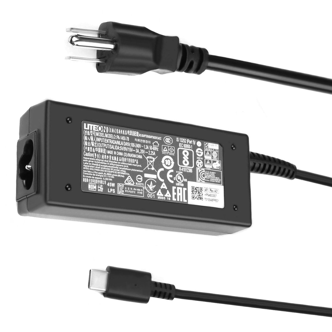Lite-On PA-1450-50 45W USB-C Power Adapter Refurbished -  refurbished available on PCLiquidations