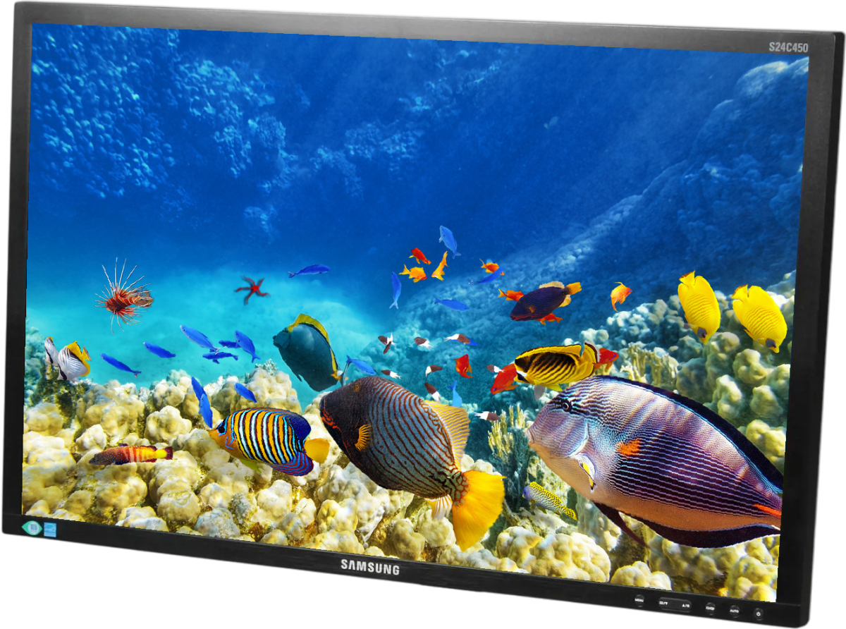 Samsung S24C450BW 24"" Black LED LCD Monitor - Grade B - No Stand Refurbished - Samsung refurbished available on PCLiquidations
