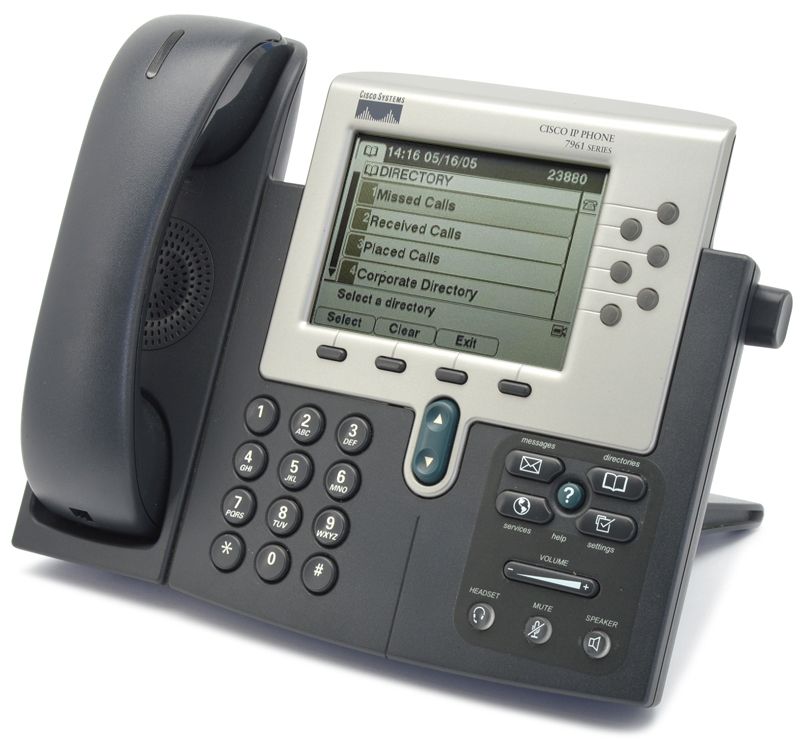 Cisco CP-7961G-GE Gigabit IP Display Speakerphone - Grade A Refurbished - Cisco Systems Inc. refurbished available on PCLiquidations