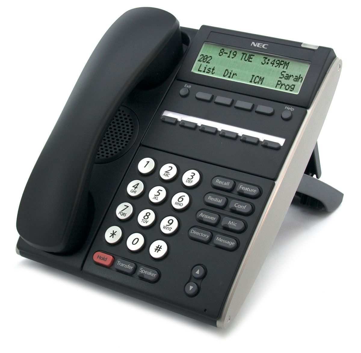 NEC Univerge DTL-6DE-1 Black 6-Button Display Speakerphone (680001) Refurbished - NEC (Nippon Electric Company) refurbished available on PCLiquidations