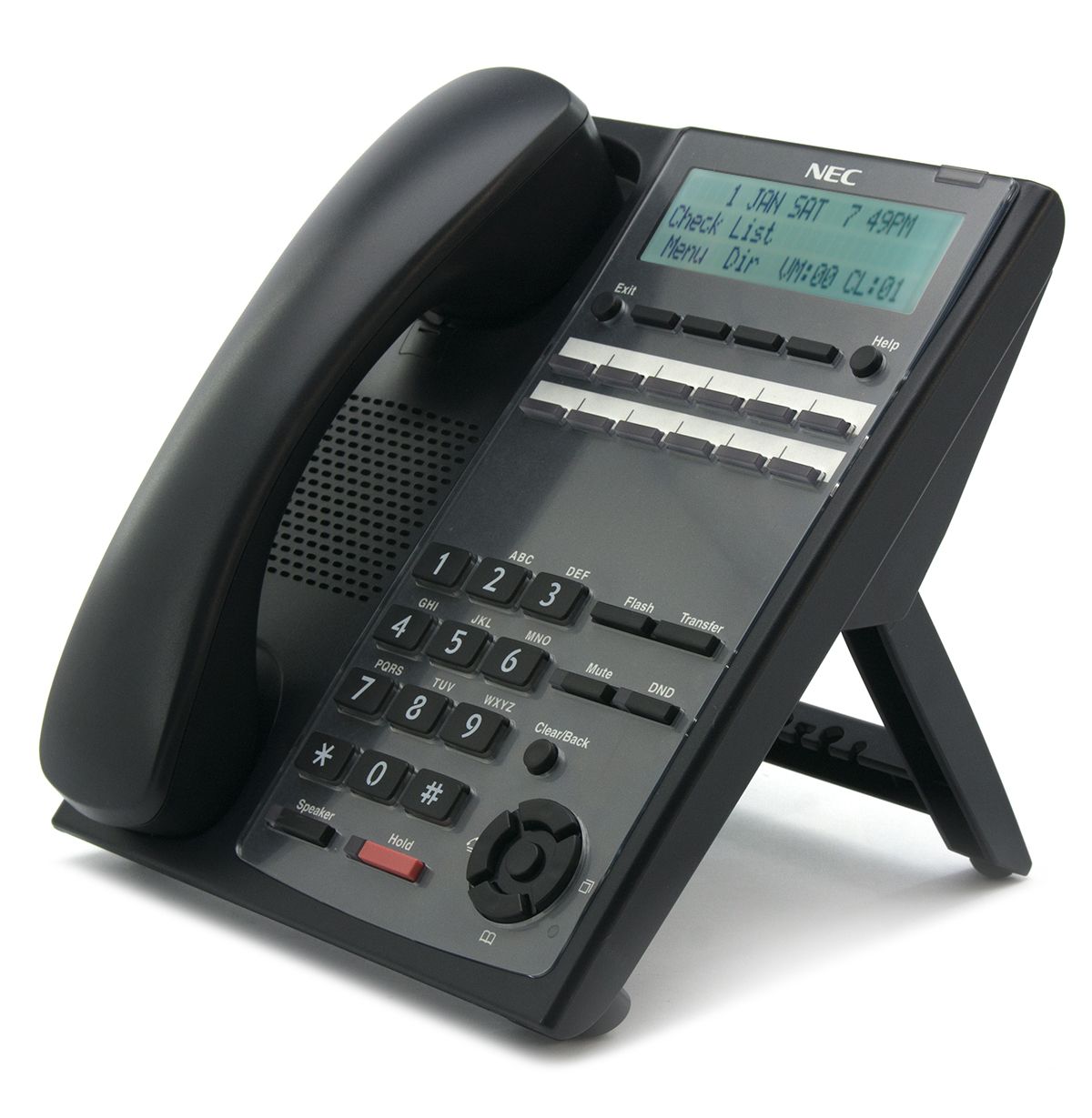 NEC SL1100 12-Button Full Duplex Telephone (Black) (1100061) - Grade B Refurbished - NEC (Nippon Electric Company) refurbished available on PCLiquidations