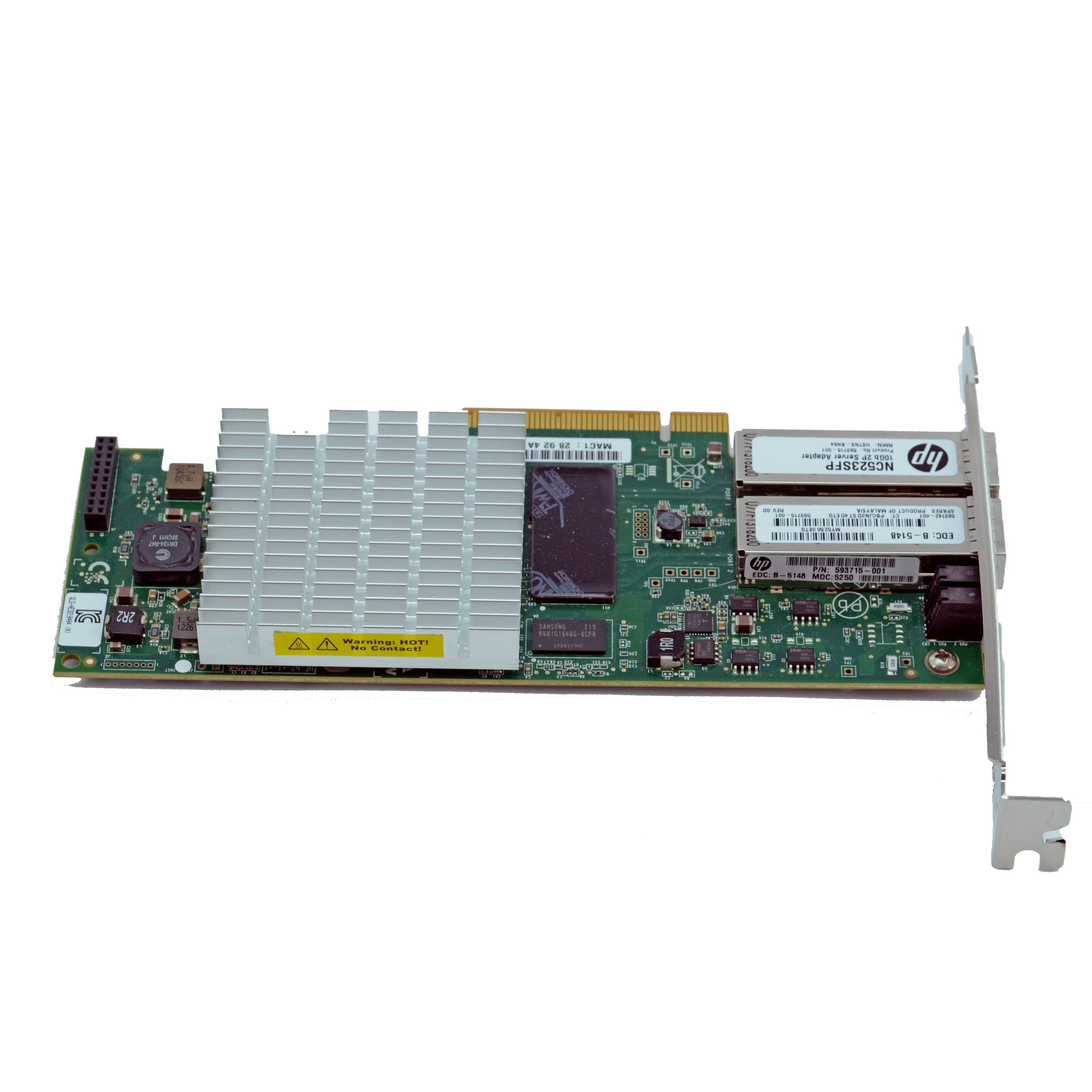HP NC523SFP Dual-Port 10Gbps SFP+ Ethernet Network Adapter - Refurbished Refurbished - Hewlett-Packard (ou HP en abrégé) refurbished available on PCLiquidations