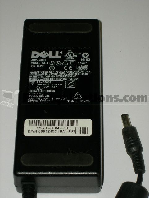 Dell Power Adapter 91-55069 Model PA-4 Refurbished - Dell refurbished available on PCLiquidations
