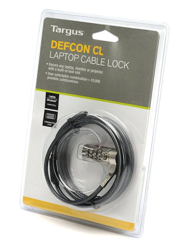 Targus DEFCON CL Notebook/Laptop Cable Lock (PA410U-71) Refurbished - Targus refurbished available on PCLiquidations