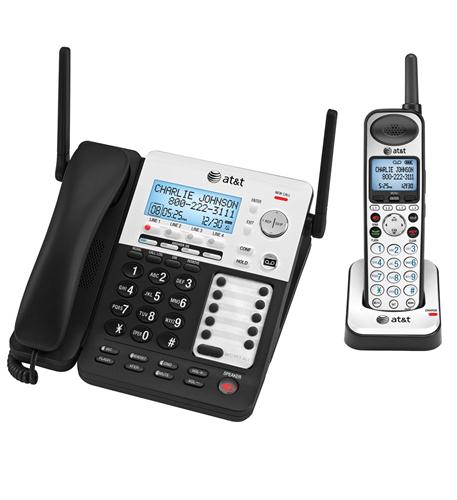 AT&T Syn JSB67138 4-line Analog Corded/Cordless Small Business System (Black/Silver) Refurbished - AT&T refurbished available on PCLiquidations