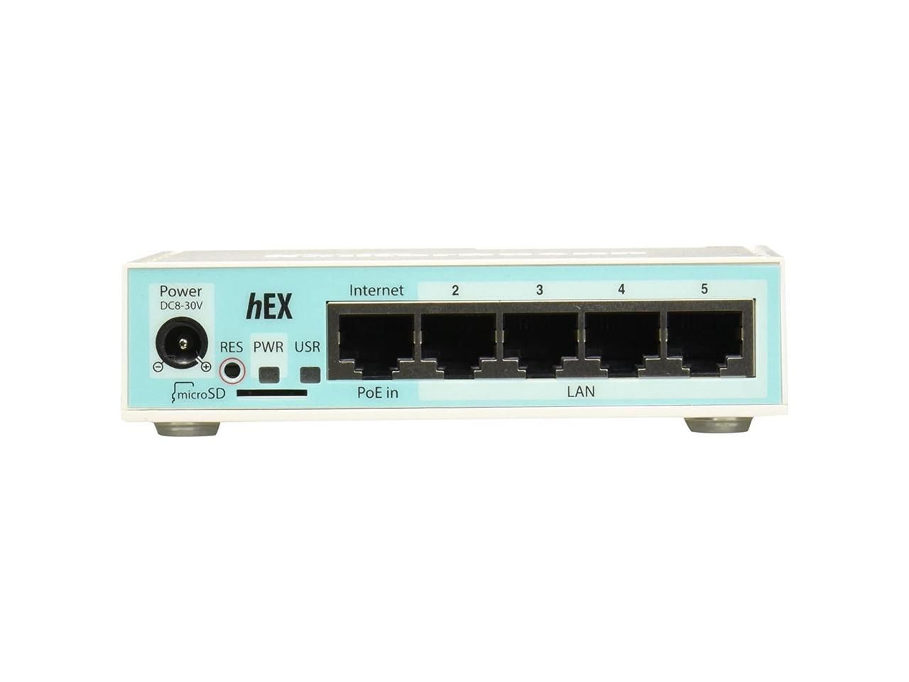 Mikrotik  hEX RB750Gr3 5-Port Ethernet Gigabit Router - Refurbished Refurbished - MikroTik refurbished available on PCLiquidations