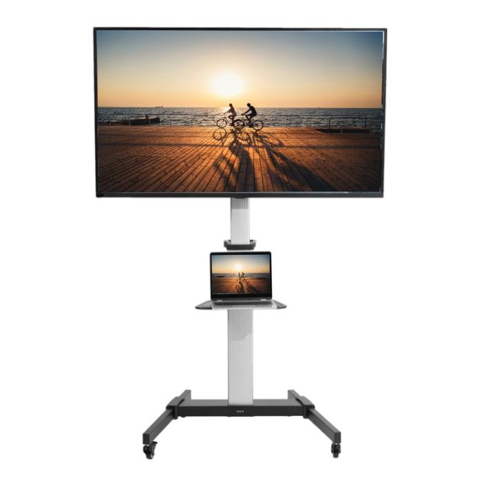 VIVO Silver TV Cart for 32"" to 83"" Screens Refurbished -  refurbished available on PCLiquidations