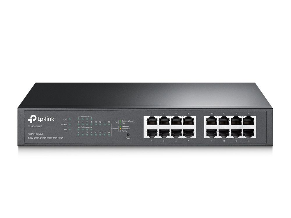 TP-Link TL-SG1016PE 16-Port Gigabit Easy Smart Switch Refurbished - TP-Link refurbished available on PCLiquidations