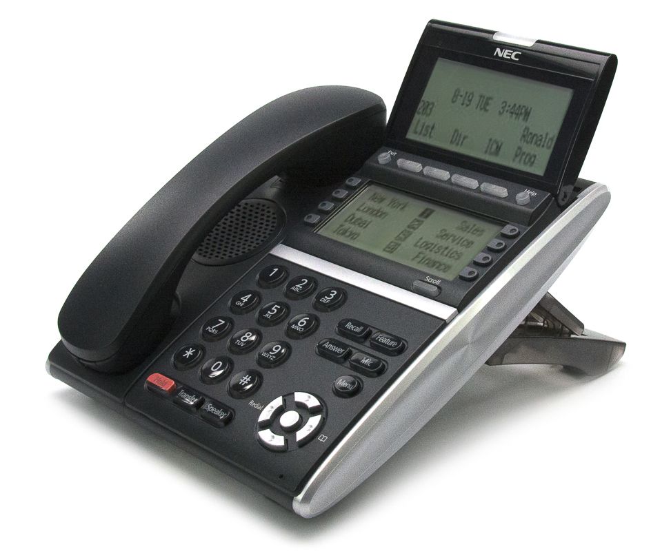 NEC DT830 ITZ-8LD-3 8-Button Black IP Display Phone - Grade A Refurbished - NEC (Nippon Electric Company) refurbished available on PCLiquidations