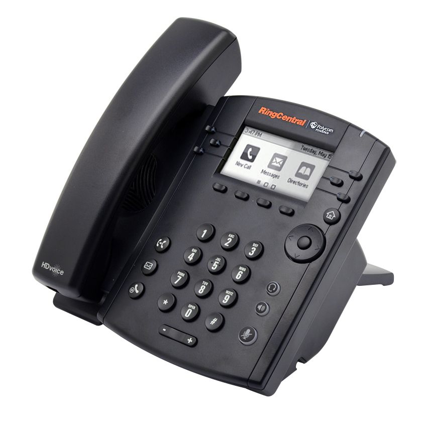 Polycom VVX 310 Gigabit IP Display Speakerphone (2200-46161-025) - RingCentral Branded - Grade A Refurbished - Polycom refurbished available on PCLiquidations