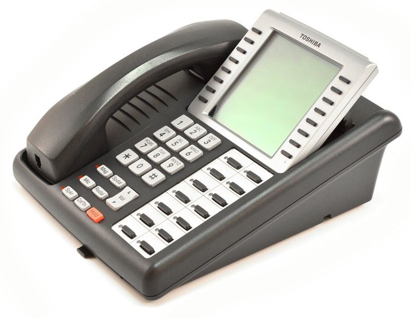 Toshiba Strata DKT3214-SDL 14-Button Charcoal Large Display Speakerphone - Grade B Refurbished - Toshiba refurbished available on PCLiquidations