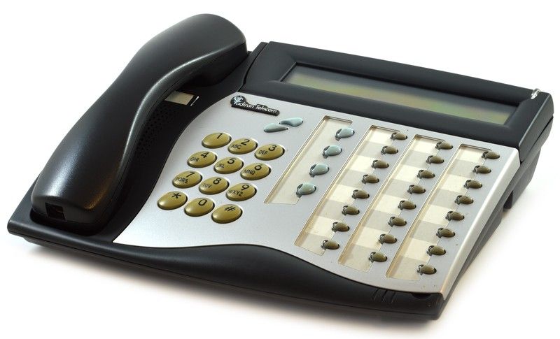 Tadiran Coral Flexset 280D 28-Button Charcoal Display Phone - Silver Face - Grade B Refurbished -  refurbished available on PCLiquidations