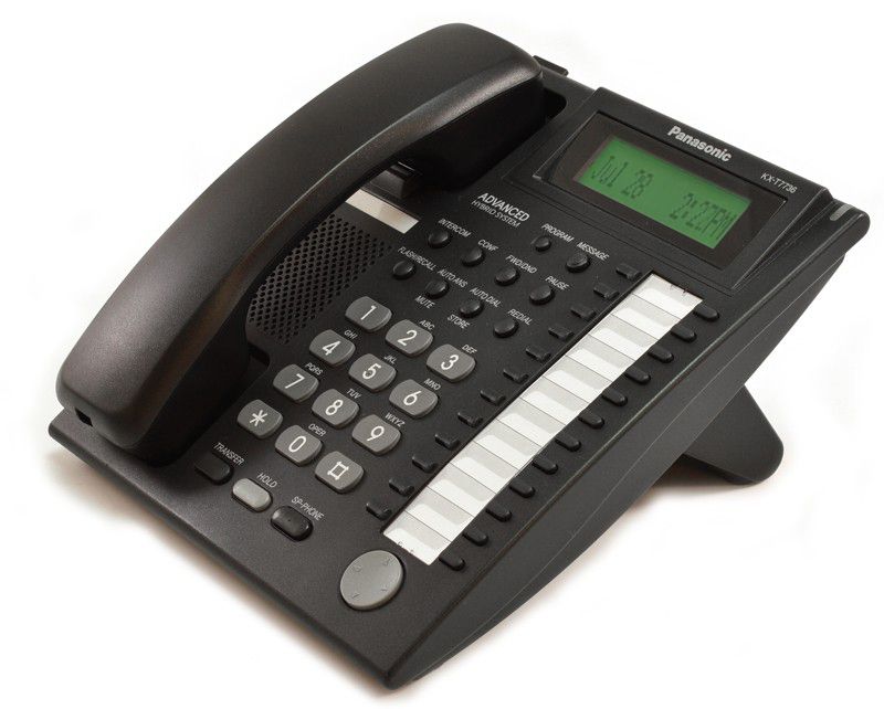 Panasonic KX-T7736 24-Button Black Display Phone Refurbished - Panasonic refurbished available on PCLiquidations