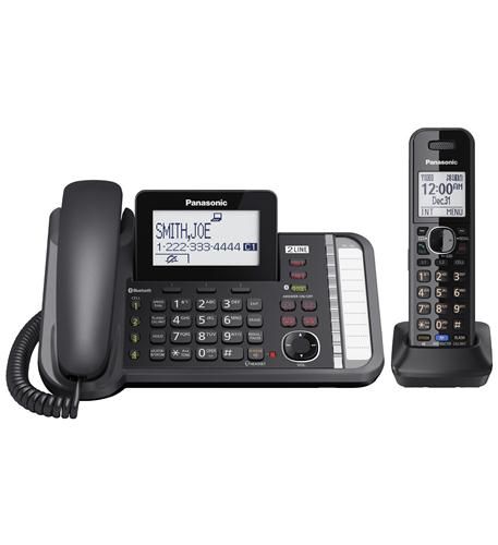Panasonic 2-Line Corded/Cordless Expandable Link2Cell Phone with 1 Cordless Handset Refurbished - Panasonic refurbished available on PCLiquidations