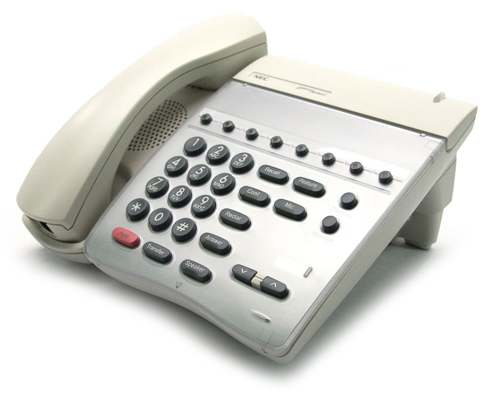 NEC Dterm Series I DTR-8-1 White Non-Display Speakerphone (780037) Refurbished - NEC (Nippon Electric Company) refurbished available on PCLiquidations