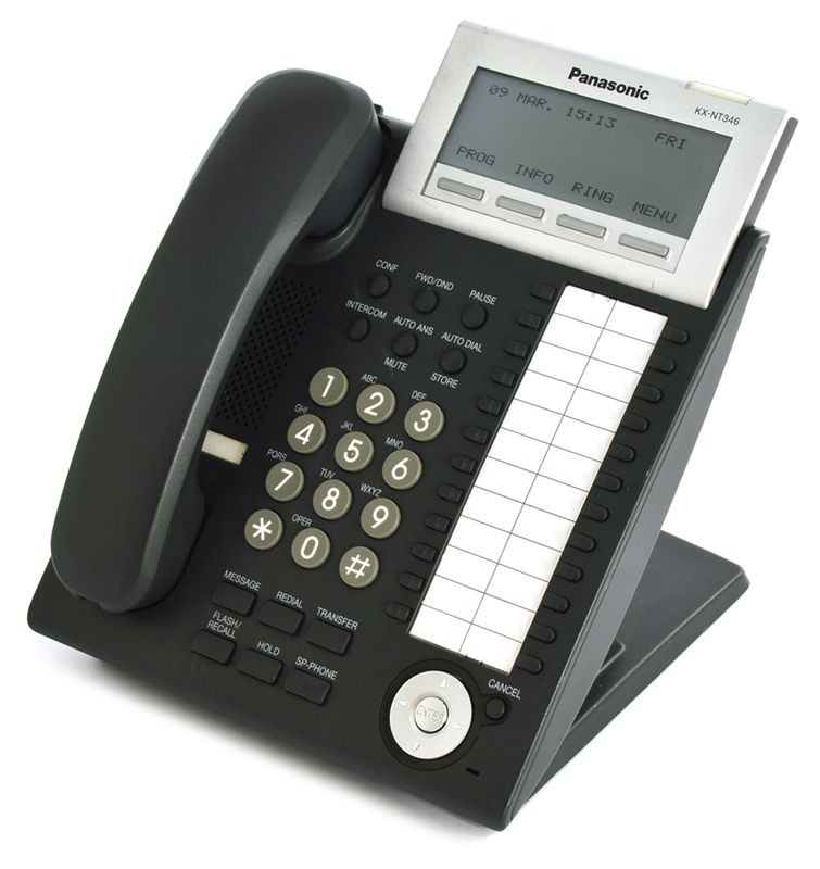Panasonic KX-NT346-B Black Display IP Speakerphone - Grade B Refurbished - Panasonic refurbished available on PCLiquidations