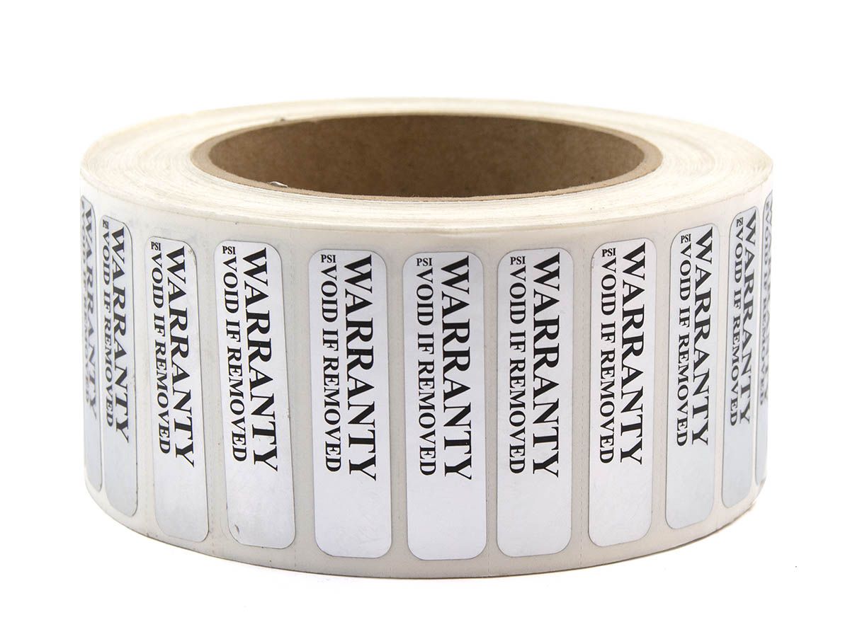 Security decals (warranty void) 1000 per pack (2""x1/2"") Refurbished -  refurbished available on PCLiquidations